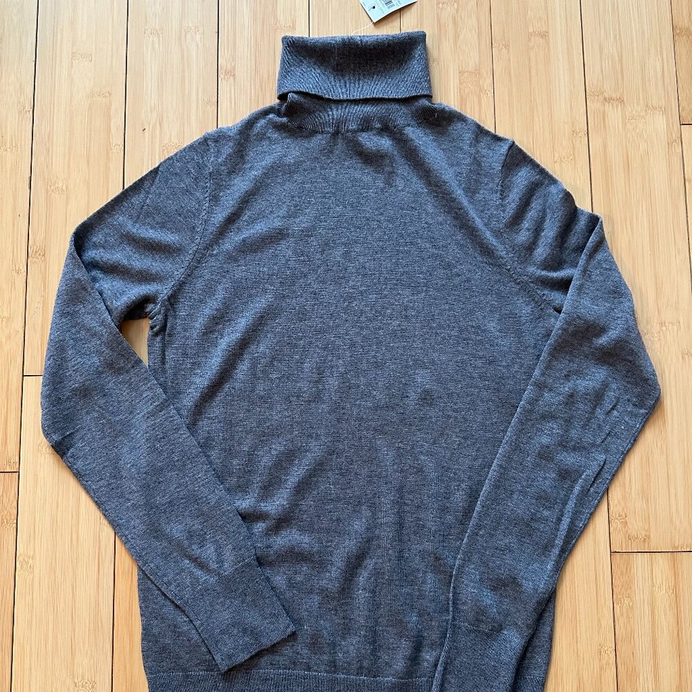 Ann Taylor Charcoal Gray Turtleneck - Wool Blend - S - NWT